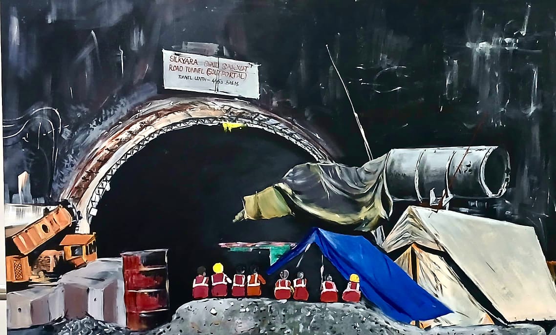 IMG-20250514-WA0013 उत्तरा आर्ट गैलरी देहरादून में दिखी 'सिल्कयारा टर्नल त्रासदी' की संवेदनात्मक झलक